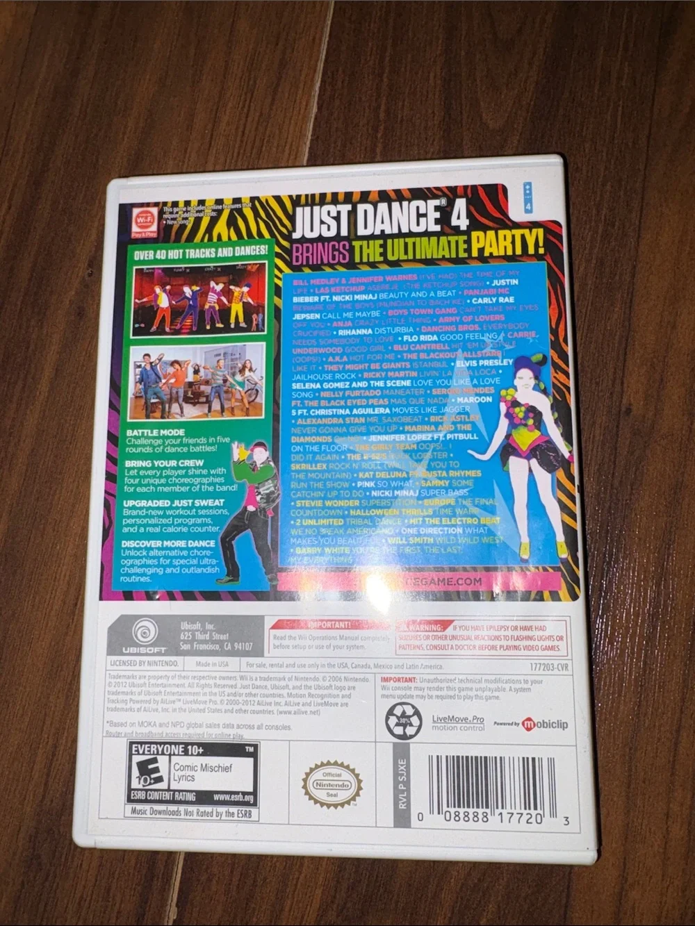 Just Dance 4 (Wii) by Ubisoft - Colorful Multi-Color Cover